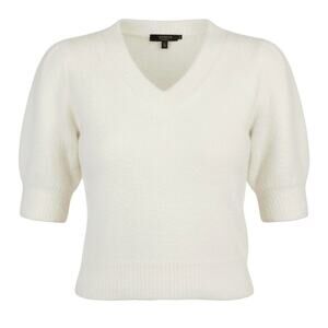 Vici Women’s Shelah V-Neck Cropped Short Sleeve Sweater - Large, NWOT